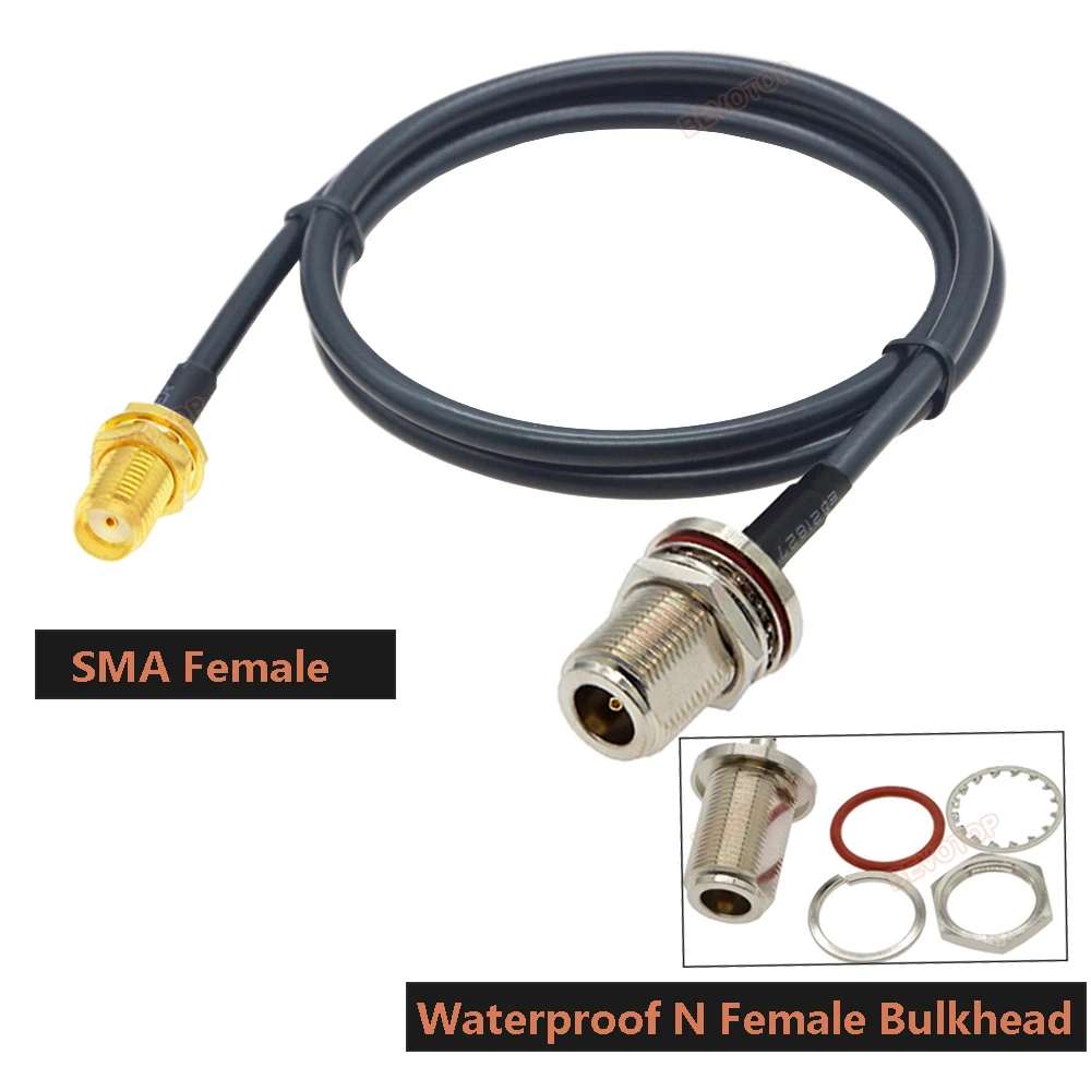 1PCS N to SMA RG58 Cable N Male Female to SMA/ RP-SMA Male RF Coax RG-58 Pigtail 3G 4G 5G LTE Antenna Extension Jumper 10CM~30M