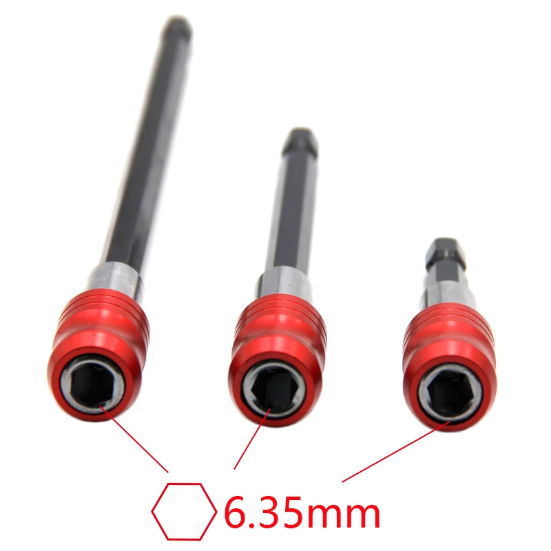60mm/100mm/150mm Quick Release Locking Socket Extension Bar Rod Set Kits 1/4 Inch Hex Shank Holder Drill Bits