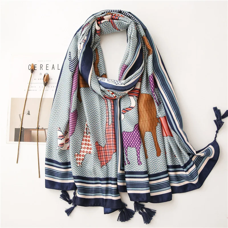 2020 New Fashion Print Summer Women cotton Scarf Polka Dot Beach Hijab Shawls and Wraps Female Foulard Echarpe Designer Bandana