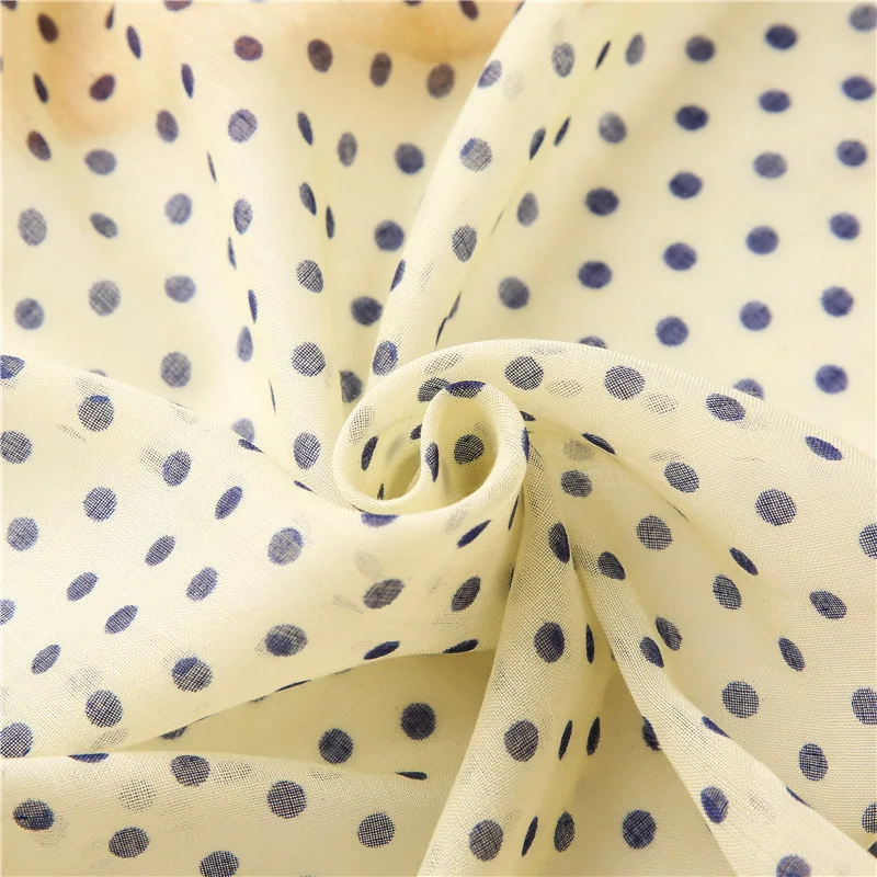 2020 New Fashion Print Summer Women cotton Scarf Polka Dot Beach Hijab Shawls and Wraps Female Foulard Echarpe Designer Bandana