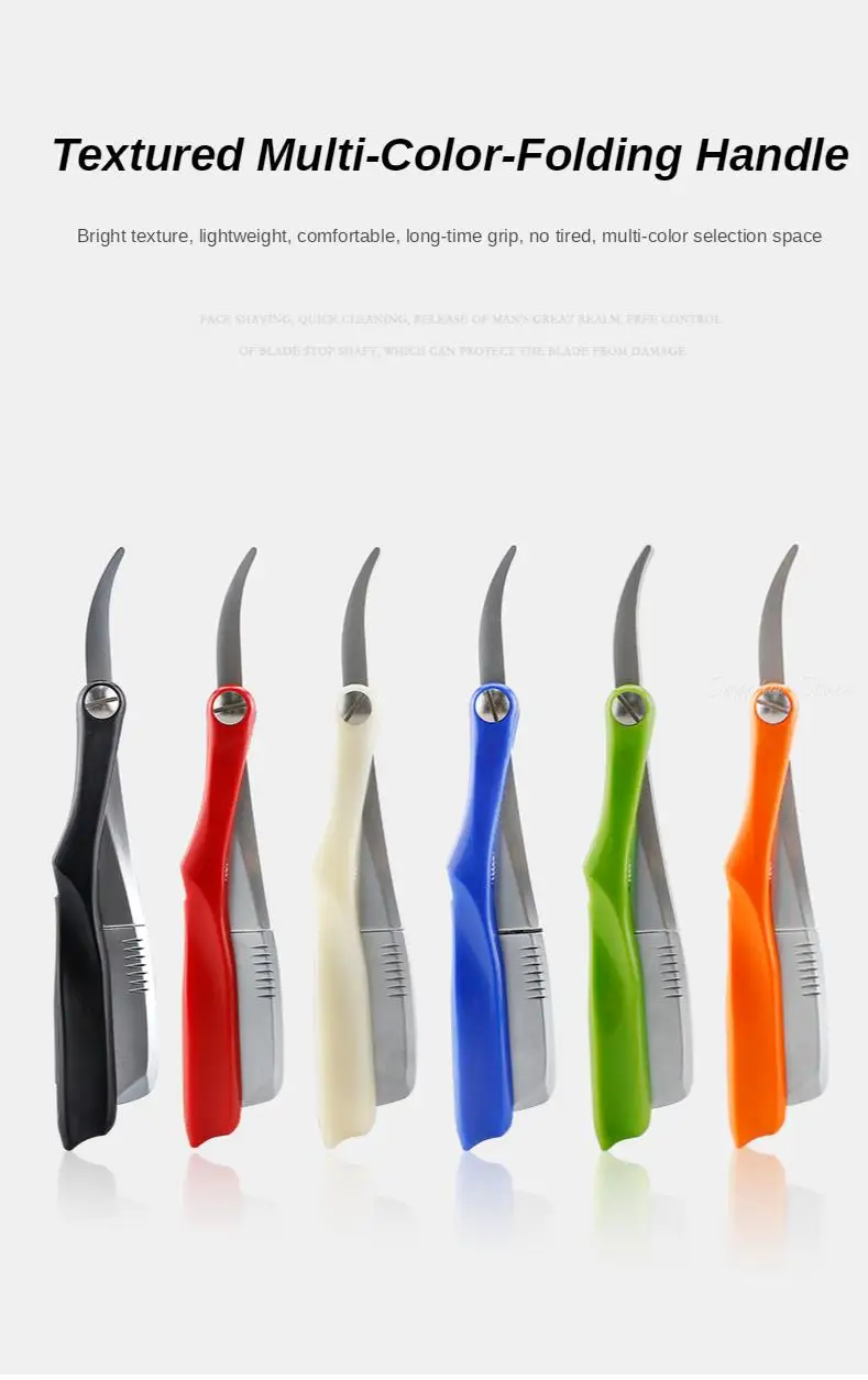 Pro Salon Hair Shaving Razor Zinc Alloy Folding Razor ABS Handle Shaving Eyebrow Shaving Hairdressing With Free 10 Blades