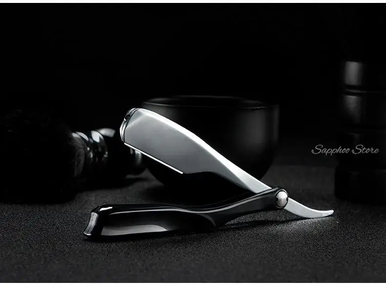 Pro Salon Hair Shaving Razor Zinc Alloy Folding Razor ABS Handle Shaving Eyebrow Shaving Hairdressing With Free 10 Blades