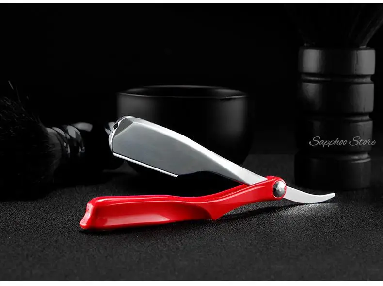 Pro Salon Hair Shaving Razor Zinc Alloy Folding Razor ABS Handle Shaving Eyebrow Shaving Hairdressing With Free 10 Blades