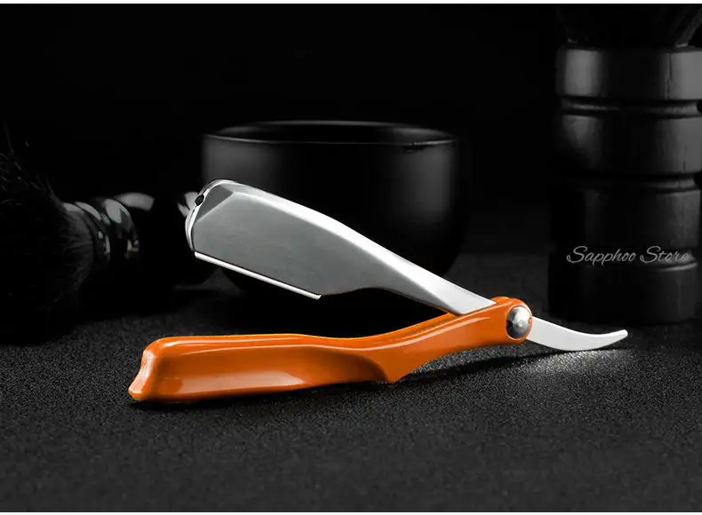 Pro Salon Hair Shaving Razor Zinc Alloy Folding Razor ABS Handle Shaving Eyebrow Shaving Hairdressing With Free 10 Blades