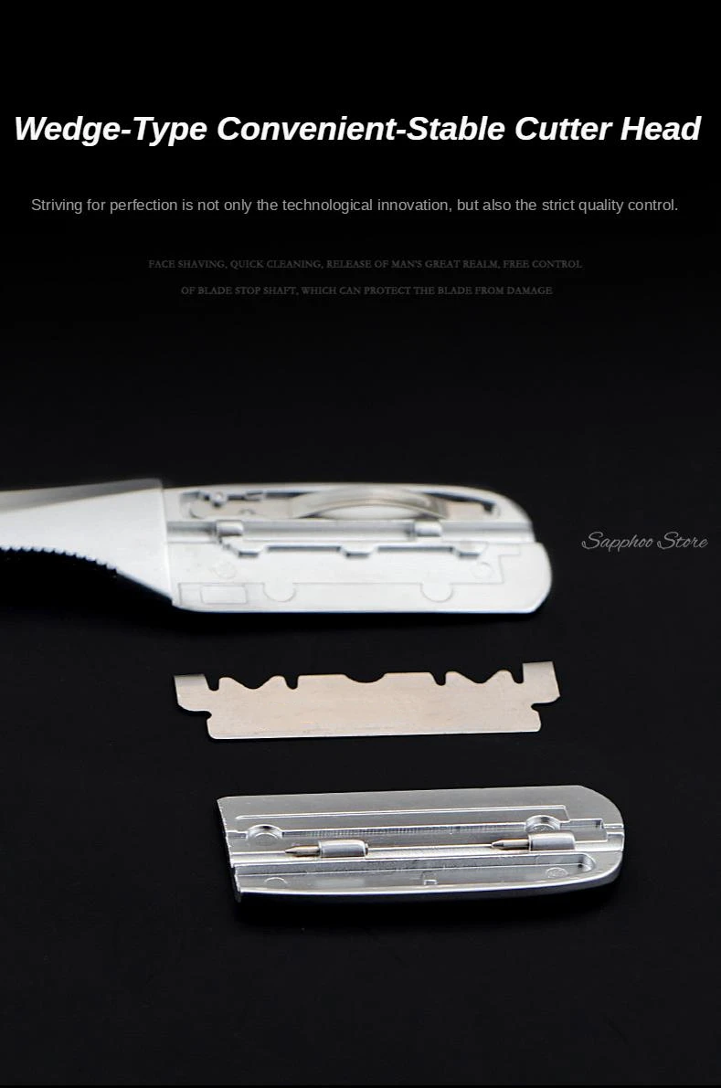 Pro Salon Hair Shaving Razor Zinc Alloy Folding Razor ABS Handle Shaving Eyebrow Shaving Hairdressing With Free 10 Blades
