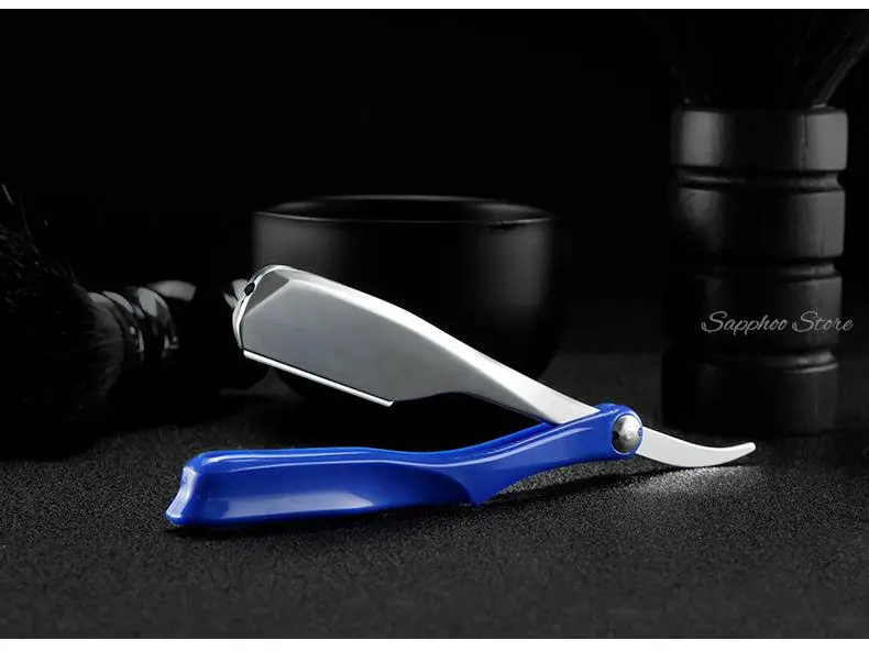 Pro Salon Hair Shaving Razor Zinc Alloy Folding Razor ABS Handle Shaving Eyebrow Shaving Hairdressing With Free 10 Blades