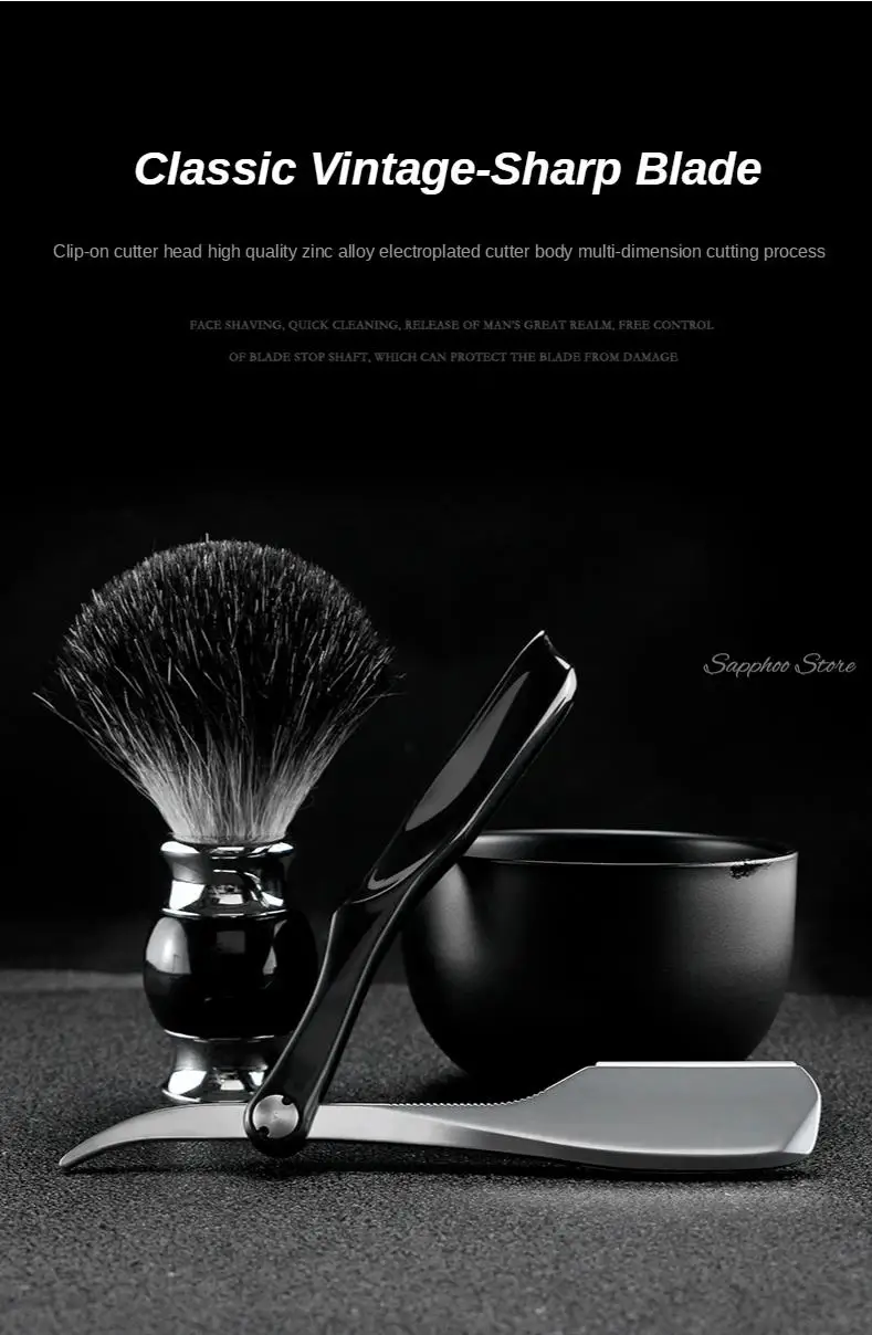 Pro Salon Hair Shaving Razor Zinc Alloy Folding Razor ABS Handle Shaving Eyebrow Shaving Hairdressing With Free 10 Blades