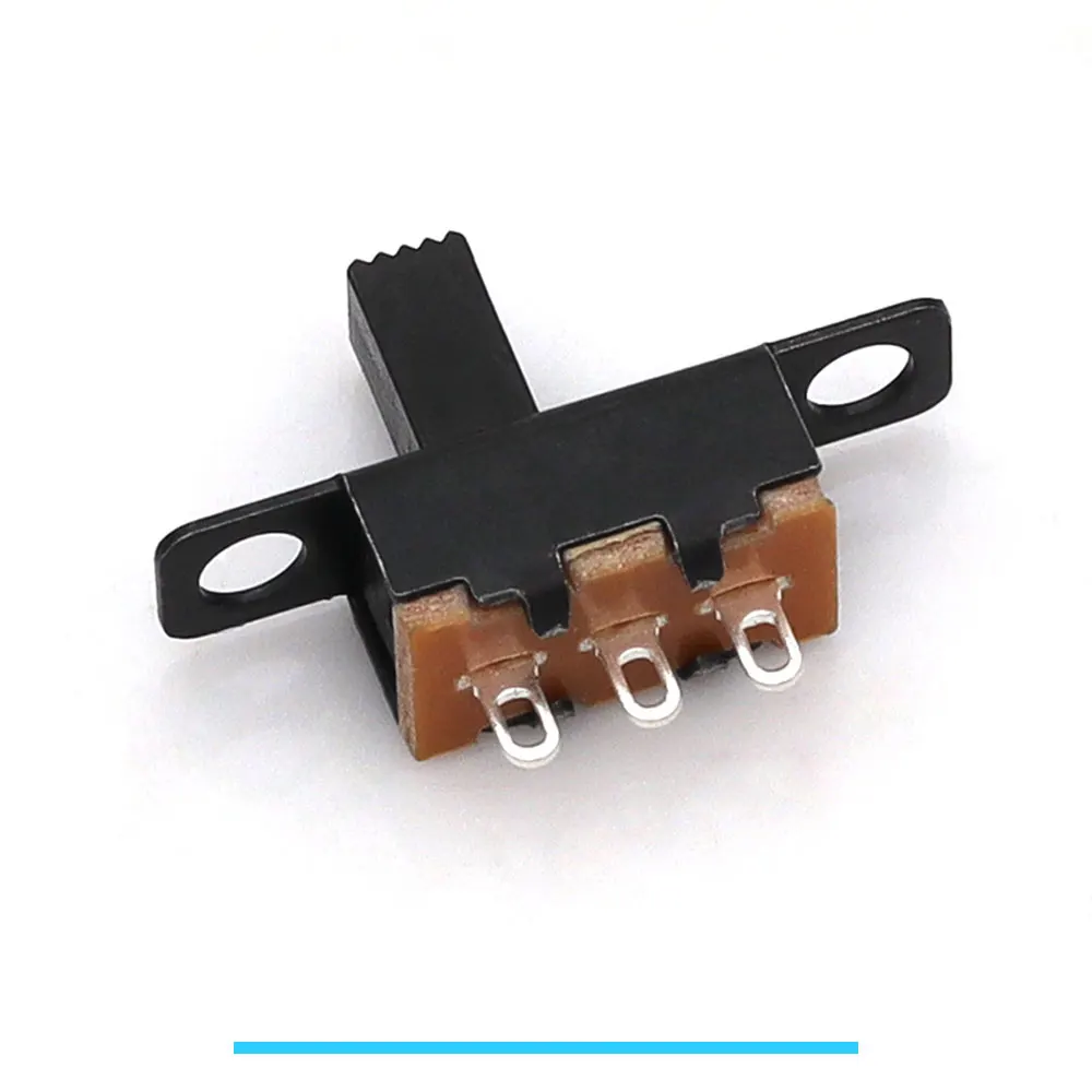 20-200pcs 50V 0.5A Mini Size Black SPDT Slide Switch for DIY Power Electronic Projects SS12F15 ON-OFF Toggle Switch Handle 6mm