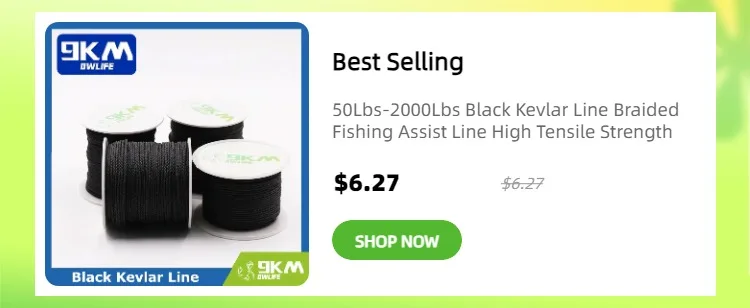 Braided Kevlar Line Black 50-1500 Lbs Fishing Assist Rope High Strength Kite Flying Line Outdoor Camping Hiking Refractory Rope