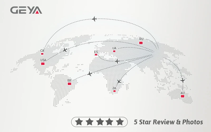 GEYA Din Rail Automatic Modular Household Contactor AC230V 4P 25A 4NO 2NO2NC 3NO1NC 50/60Hz