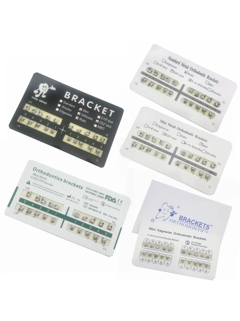1pack Dental Orthodontic Metal Braces Bracket Mini Roth/MBT/Edgewise 022 Hooks 345 Dental Bracket Dentist Product