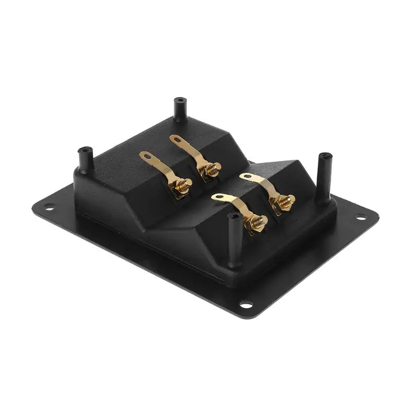 Terminal Cup Connector 266 Parts Express Binding Posts Gold Banana Jacks Recessed Bi-Amp Speaker Box Black