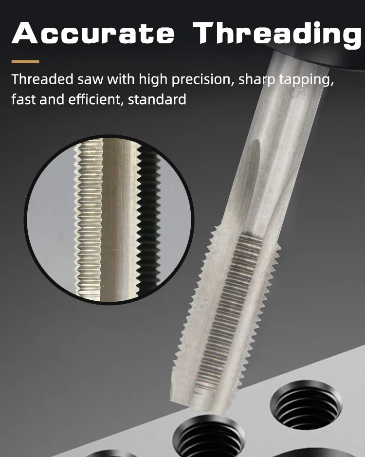 1/5/10 PCS HSS Machine Straight Groove Taps M10x1/M12X1.5/M14x1/M16x1.5/M18x1.25/M20x1.5 HSS Fine Thread Tap Tool