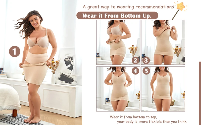 Women Cami Shaper with Built in Bra Tummy Control Camisole Tank Top Underskirts Shapewear Slimming Body Shaper Compression Vest