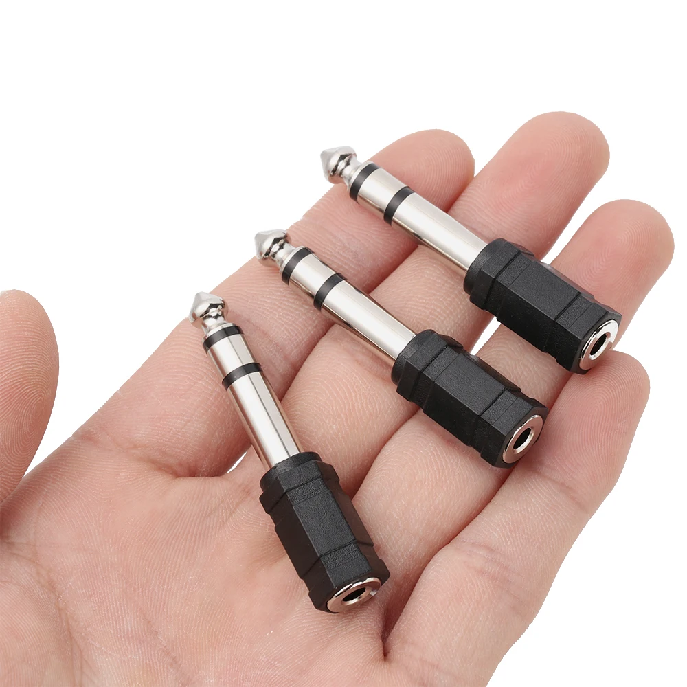 1PC 3.5mm Jack to 6.35mm Earphone Cable Adapter Audio Splitter Converter Headphone Plug Adapter Microphone Jack Audio Cable