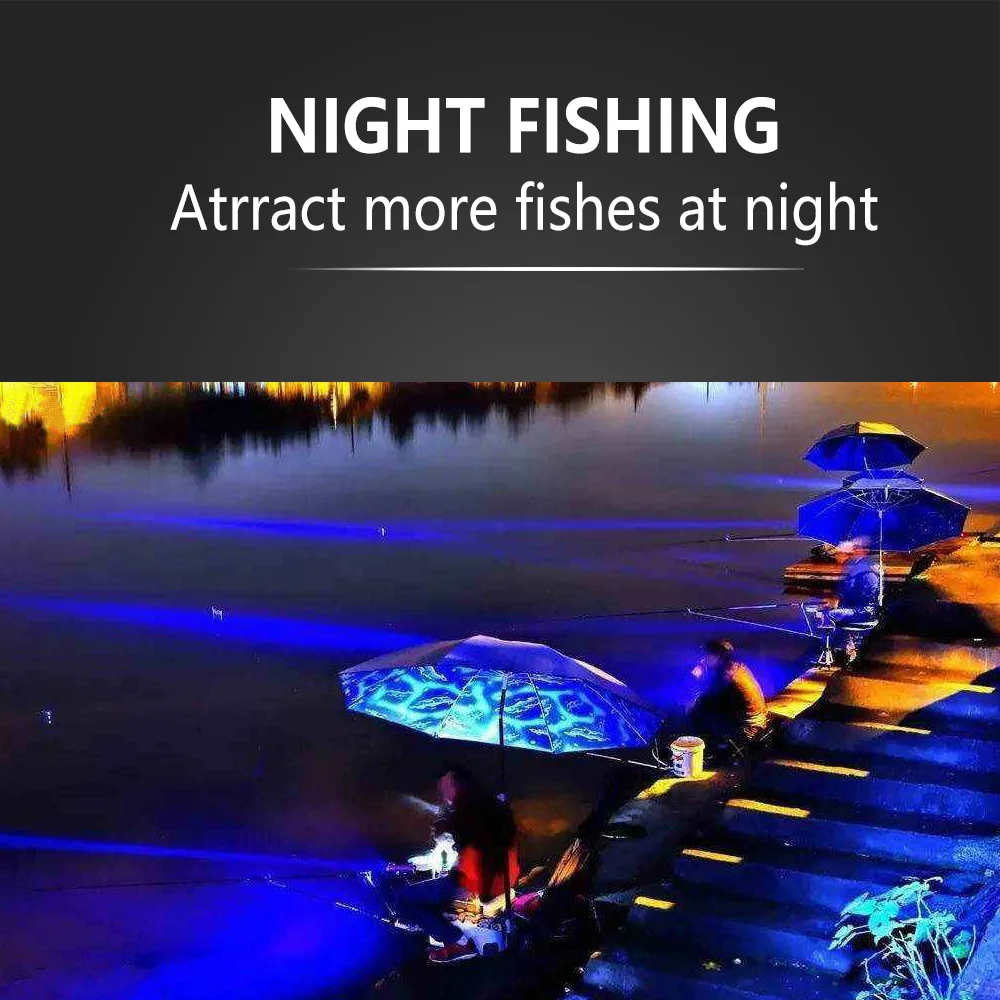 100W 150W DC 12V Green White Squid IP68 High Power Fish Attractant Bait Lure Night Submersible Underwater LED Fishing Light