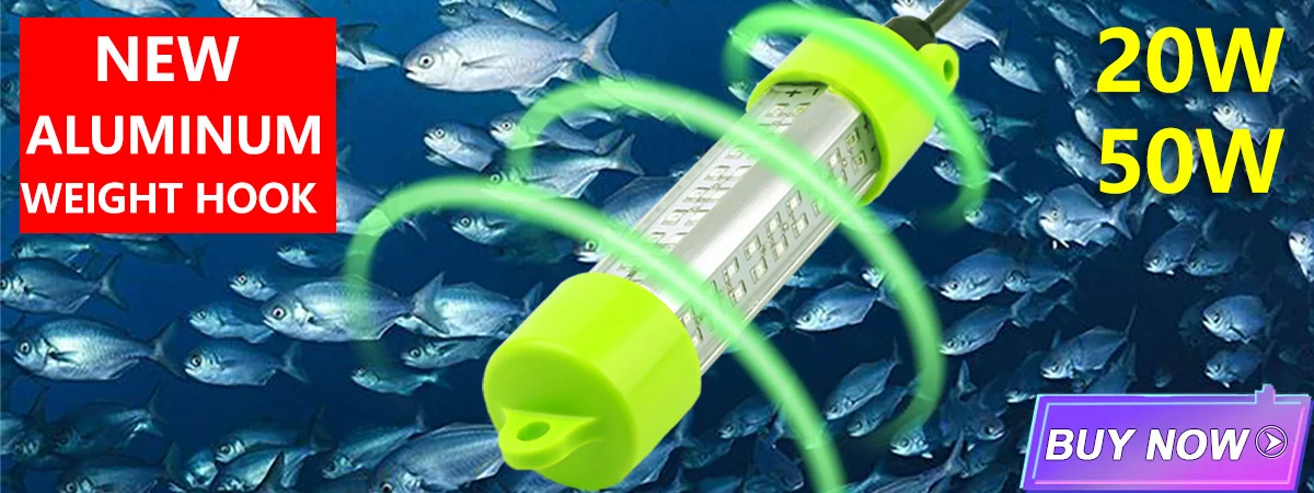 100W 150W DC 12V Green White Squid IP68 High Power Fish Attractant Bait Lure Night Submersible Underwater LED Fishing Light
