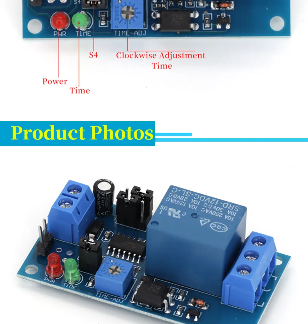 1-10Pcs Javino High Quality Delay Relay Delay Turn On / Delay Turn Off Switch Module with Timer DC 12V 5V Javino