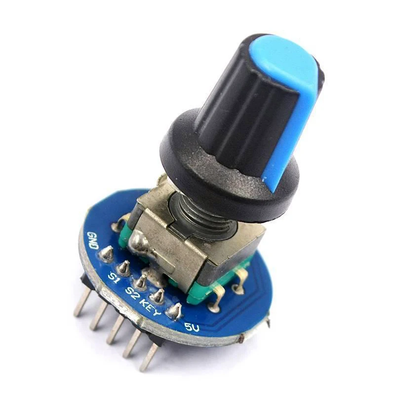 1-10Pcs With Switch Rotary Encoder Module for Arduino Brick Sensor Development Round Audio Rotating Potentiometer Knob Cap EC11