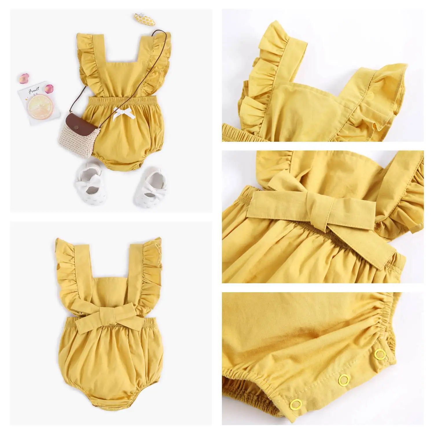 Sanlutoz Princess Baby Girls Bodysuits Cotton Baby Girl Clothing for Newborn Cute Summer Baby Bodysuit