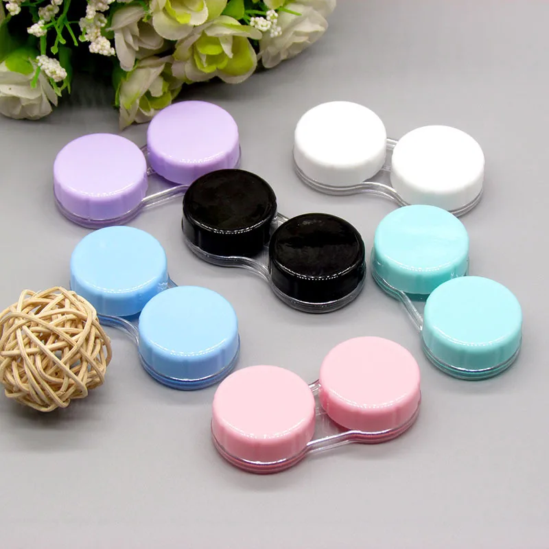 1 Set Color Contact Lens Case Box Tweezers and Suction Stick for Eyes Care Tool Contact Lenses Inserter Tools Contacts Case