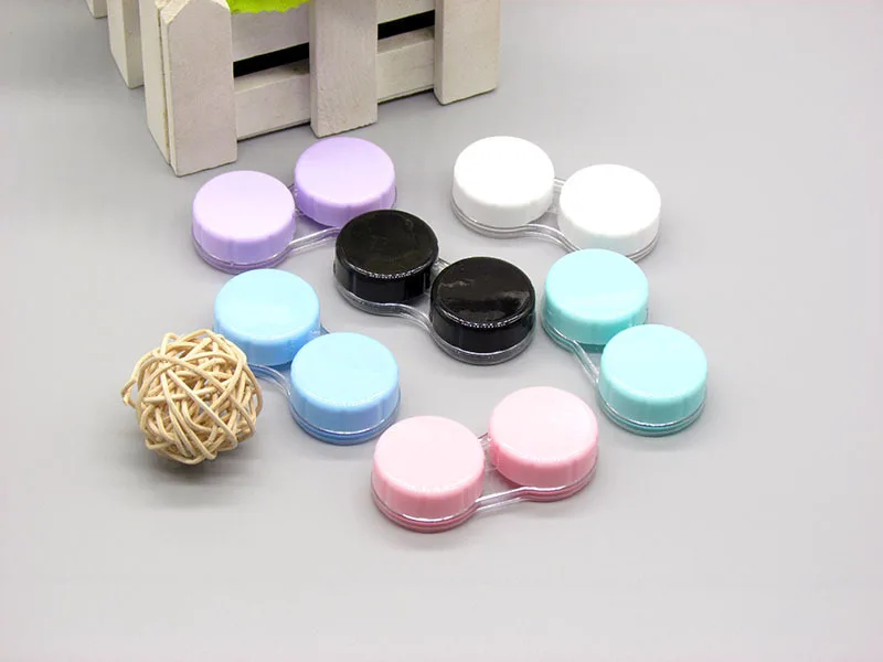 1 Set Color Contact Lens Case Box Tweezers and Suction Stick for Eyes Care Tool Contact Lenses Inserter Tools Contacts Case