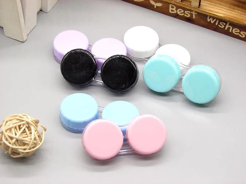 1 Set Color Contact Lens Case Box Tweezers and Suction Stick for Eyes Care Tool Contact Lenses Inserter Tools Contacts Case