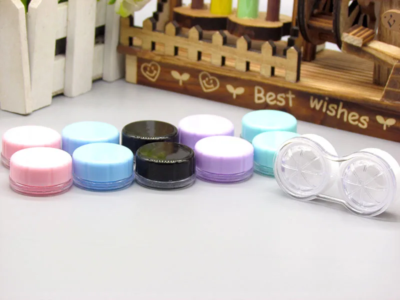 1 Set Color Contact Lens Case Box Tweezers and Suction Stick for Eyes Care Tool Contact Lenses Inserter Tools Contacts Case