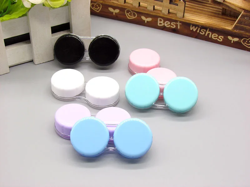 1 Set Color Contact Lens Case Box Tweezers and Suction Stick for Eyes Care Tool Contact Lenses Inserter Tools Contacts Case