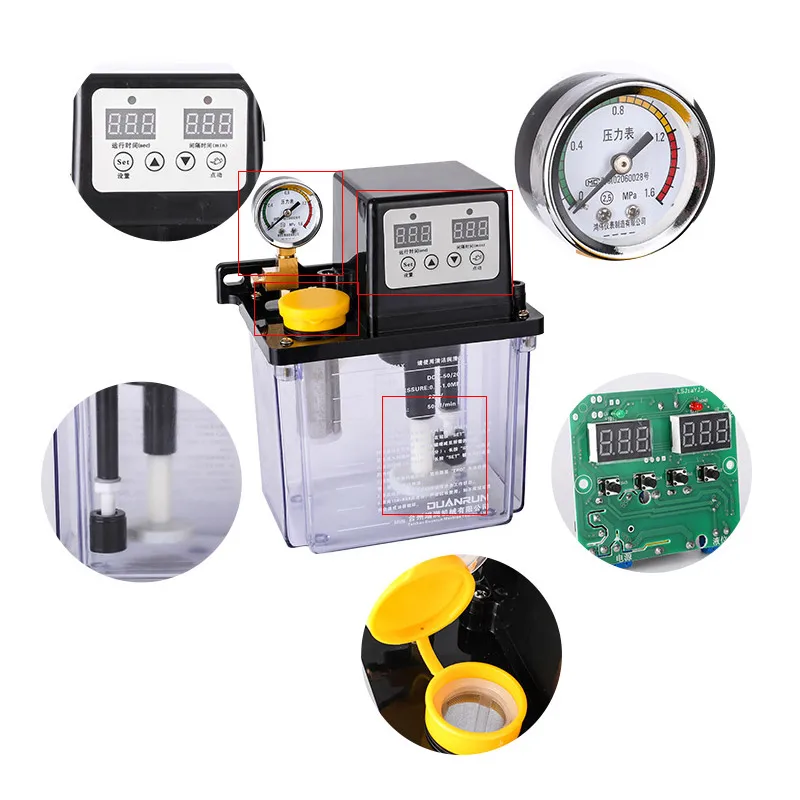 1pcs 0.5L 1L 2L Lubricant Pump Automatic Lubricating Oil Pump CNC Electromagnetic Lubrication Pump Lubricator