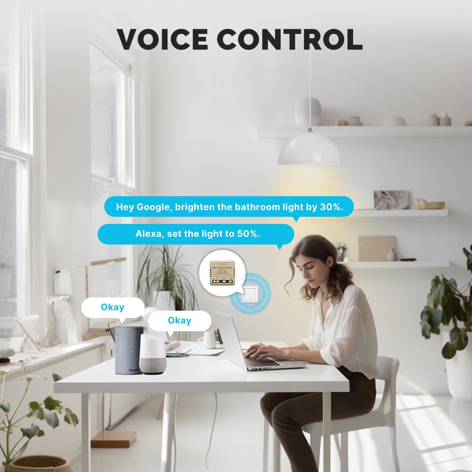 MOES Mini Tuya WiFi/Zigbee Smart Switch/Dimmer Module DIY Module Light Switch 1/2 Gang Remote Control Work Alexa Google Home