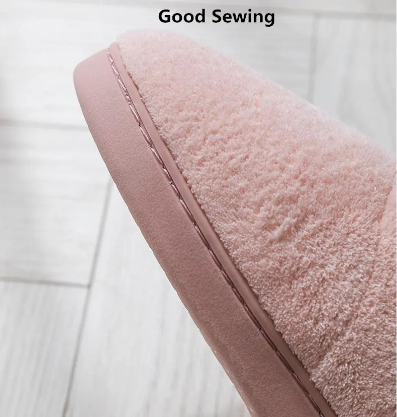 Women Winter Slippers Warm Plush Slip-on Couples Home Floor Shoes Anti-slip Comfortable Flats Female Soft Faux Fur Boots