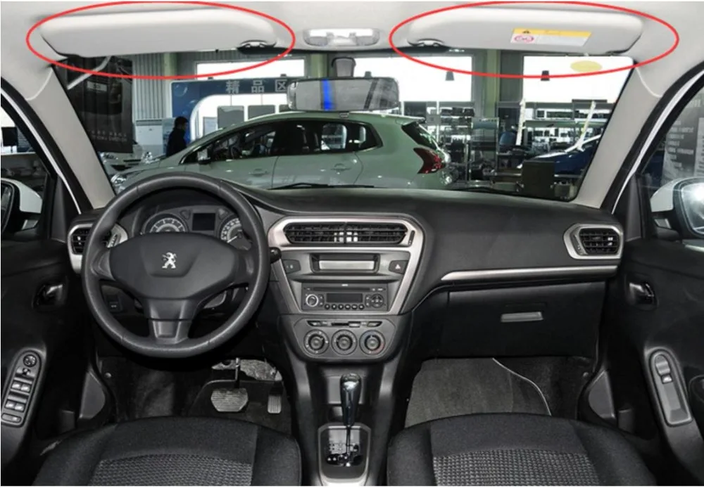 For Citroen C2 Interior Sunvisor With Mirror Front Visor Assembly Car Accessories