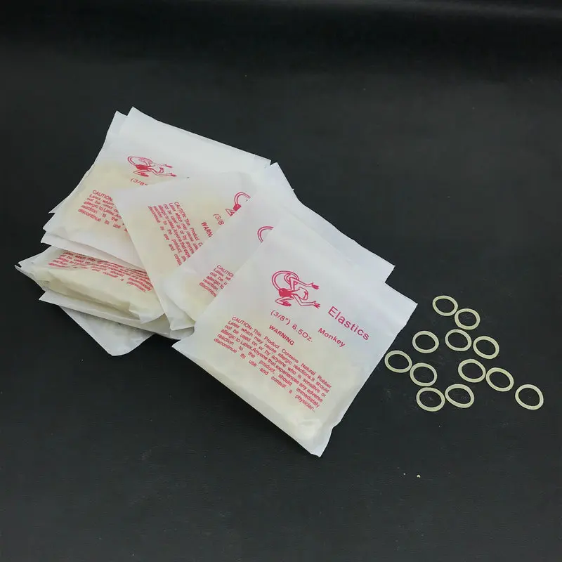 10packs/1000pcs Dental Elastic Rubber Bands Orthodontic Braces bands 3.5oz/5Oz/6.5Oz Dental Orthodontic Product