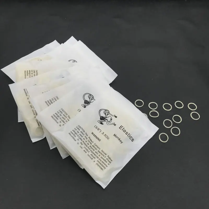 10packs/1000pcs Dental Elastic Rubber Bands Orthodontic Braces bands 3.5oz/5Oz/6.5Oz Dental Orthodontic Product