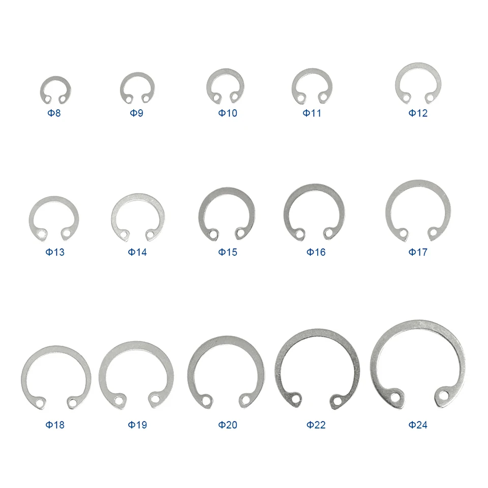 NINDEJIN 5-50pcs C Type Internal Circlip Retaining Rings for Hole Stainless Steel Carbon Steel Circlip Snap Rings DIN472