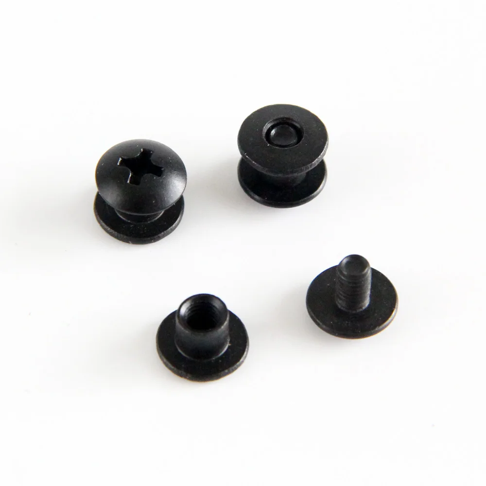100pcs Black Steel Short Post Chicago Screw Cross Head Screw Kit for DIY Kydex Knife Sheath Holster Clips Hand Tool Parts