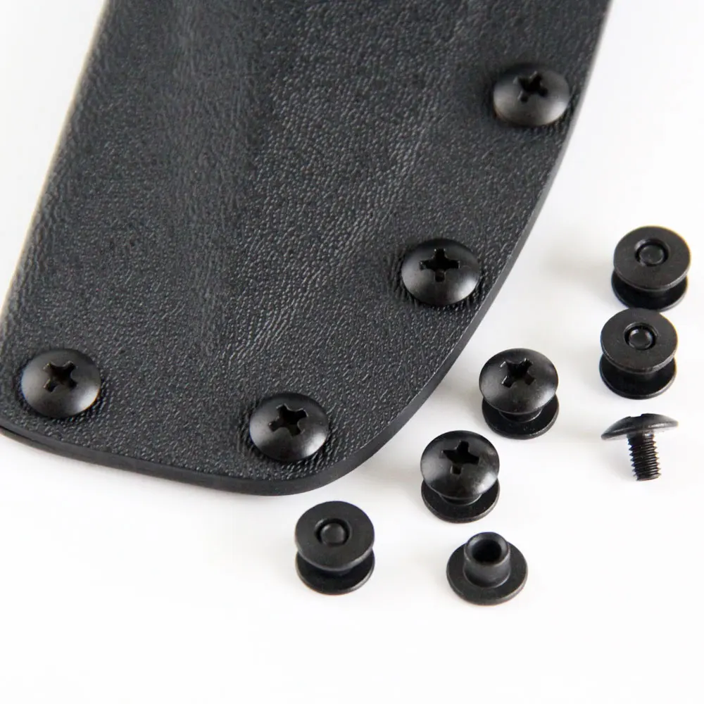 100pcs Black Steel Short Post Chicago Screw Cross Head Screw Kit for DIY Kydex Knife Sheath Holster Clips Hand Tool Parts
