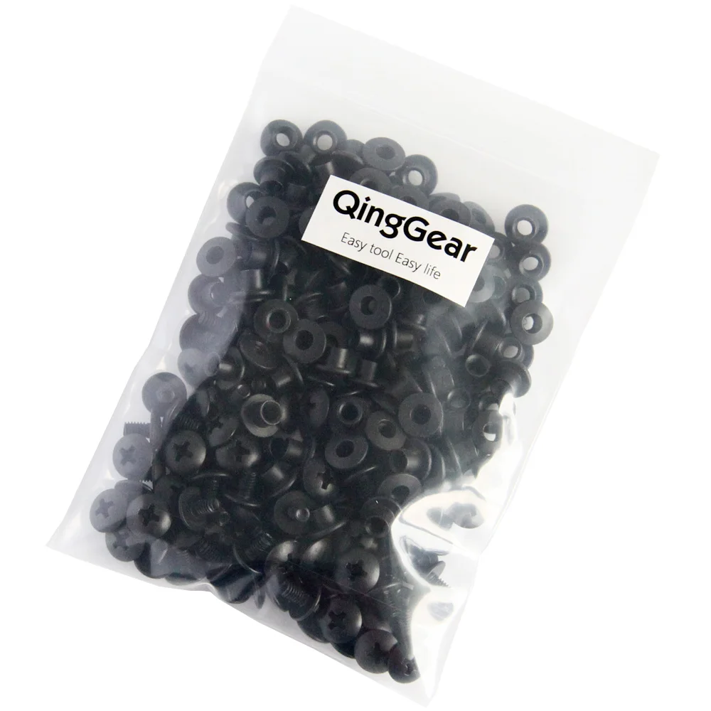 100pcs Black Steel Short Post Chicago Screw Cross Head Screw Kit for DIY Kydex Knife Sheath Holster Clips Hand Tool Parts