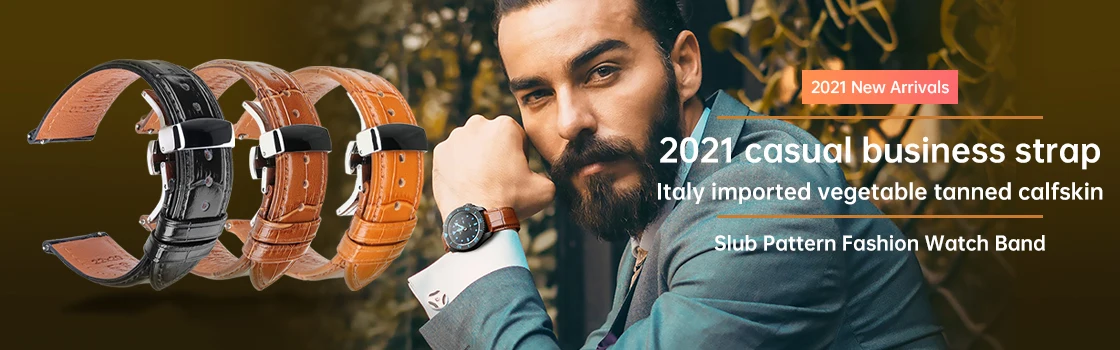 MAIKES Watch Strap 2020 High Quality Handmade Genuine Leather Watchbands For Samsung Galaxy Watch 46mm Gear S3 Huawei GT2
