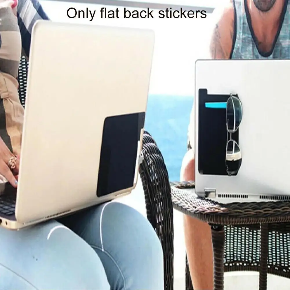 Adhesive Laptop Back Storage Bag Mouse Bag Large Stretch Fabric Tablet Black Storage Mouse Bag Digital Hard Drive Pen Organizer