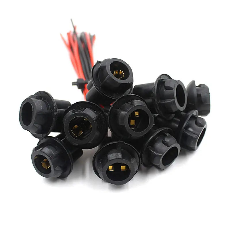 10pcs T10 Auto Car Socket Connector Extension DC 0V ~ 12V Light Bulb Socket W5W 168 194 For Cars Trucks Boats