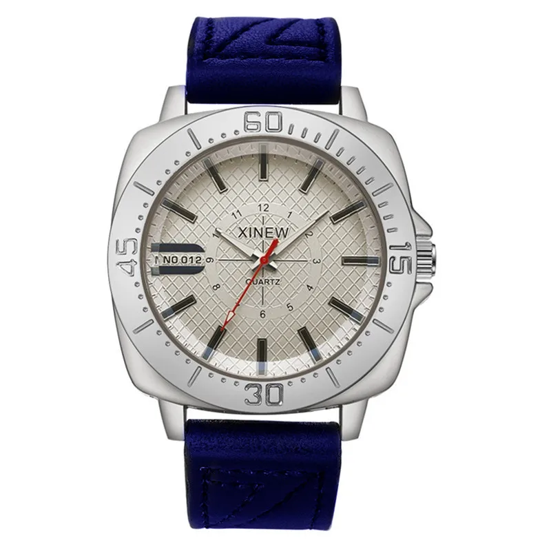 XINEW Brand Watches For Men Cheap Fashion Leather Band Simple Sports Gifts Quartz Watch Erkek Barato Saat Relogio Masculino 2024