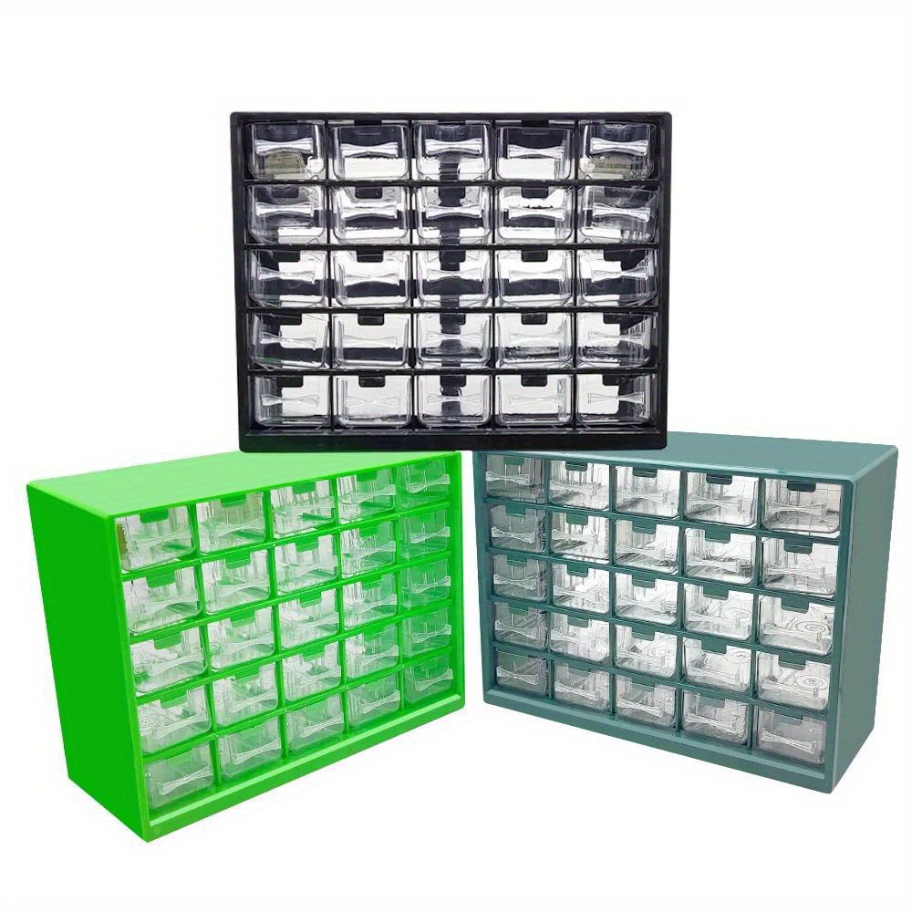 25 Multi-grid Drawer Parts Box Wall-mounted Screw Classification Component Box Tool Case Electronic Components Storage Toolbox