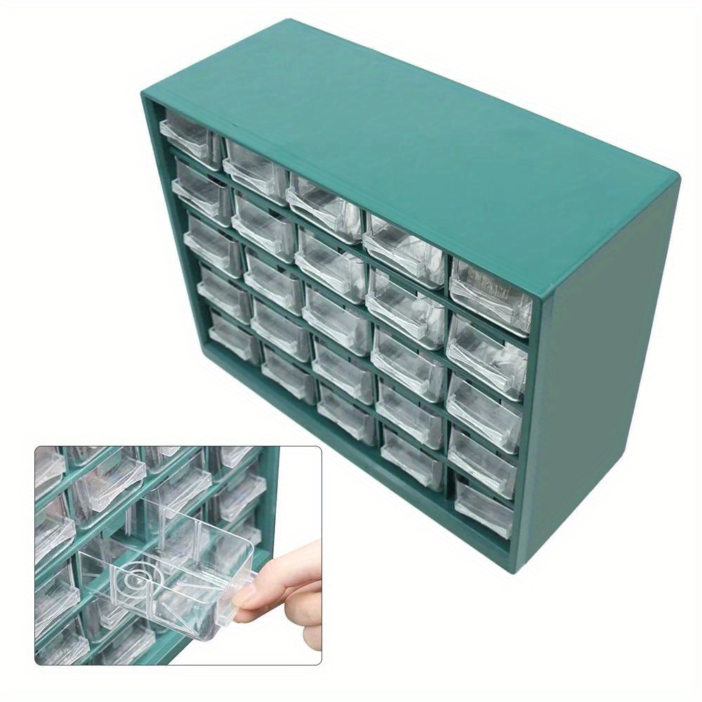 25 Multi-grid Drawer Parts Box Wall-mounted Screw Classification Component Box Tool Case Electronic Components Storage Toolbox