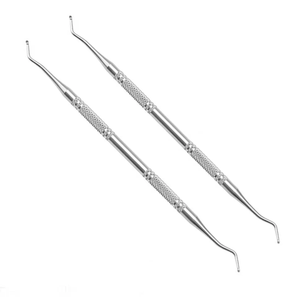 1pc Stainless Steel 2 Way Multifunction Nail Art Spoon Cuticle Dead Skin Pusher Groove Pick DIY Manicure Pedicure Tools
