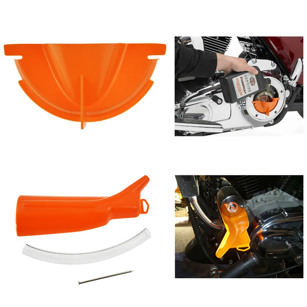 Motorcycle Transmission Crankcase Fill Funnel Primary Case Oil Fill Funnel Cover Sealing O-Ring For Harley Touring Dyna Softail