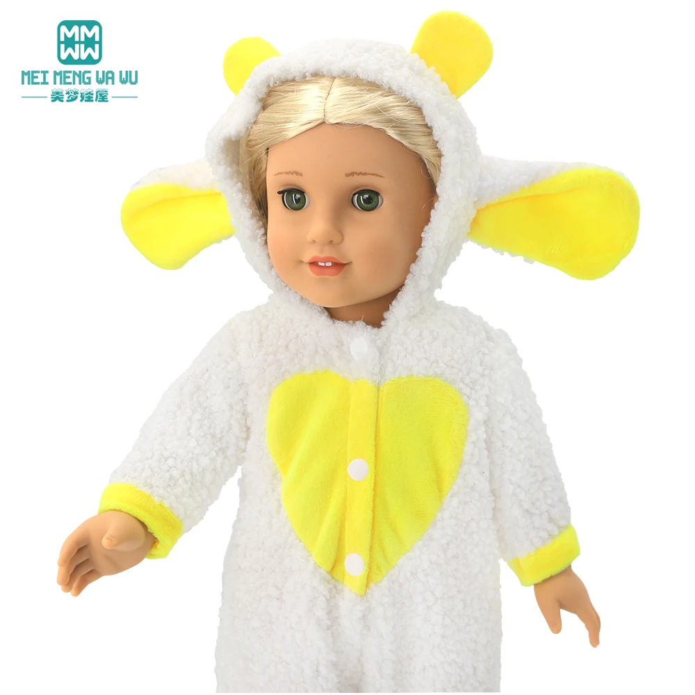 Clothes for Doll Fit 43-45cm Toy New Born Doll Accessories Fashion Knitted Suit, Cartoon Suit