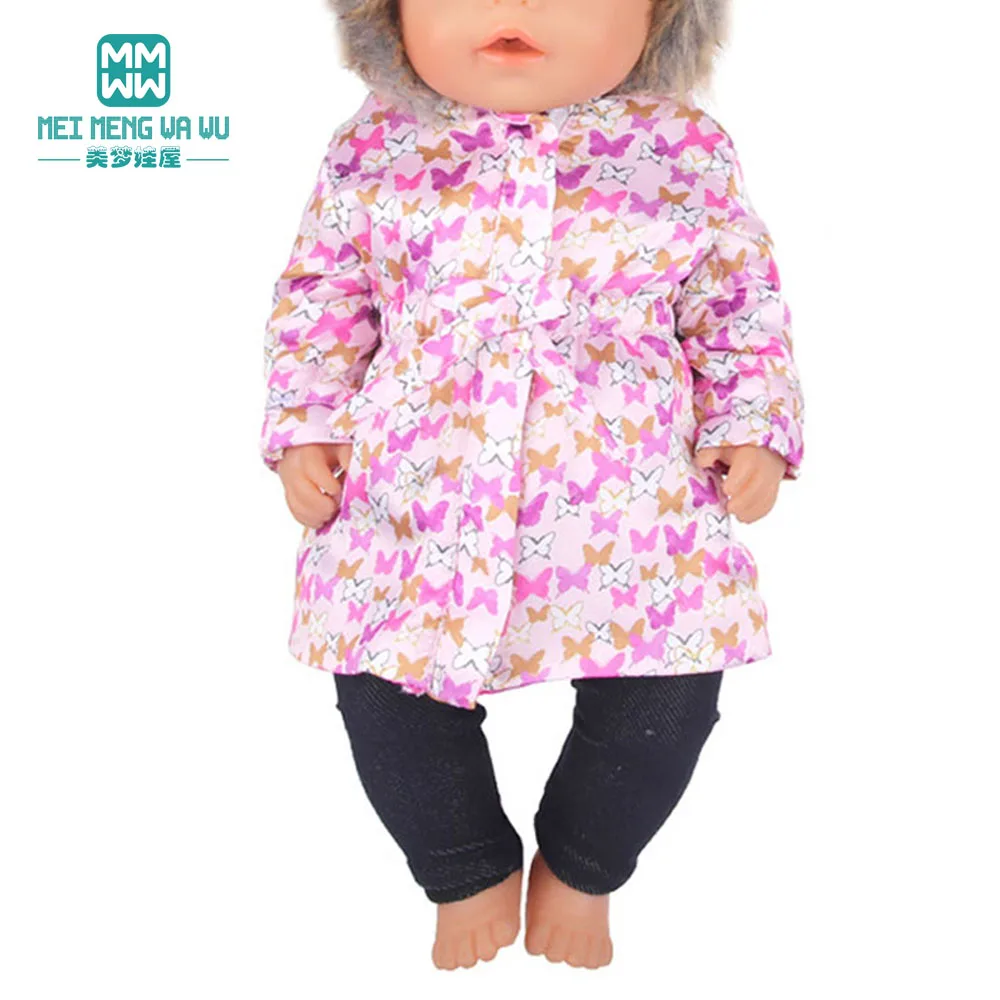 Clothes for Doll Fit 43-45cm Toy New Born Doll Accessories Fashion Knitted Suit, Cartoon Suit