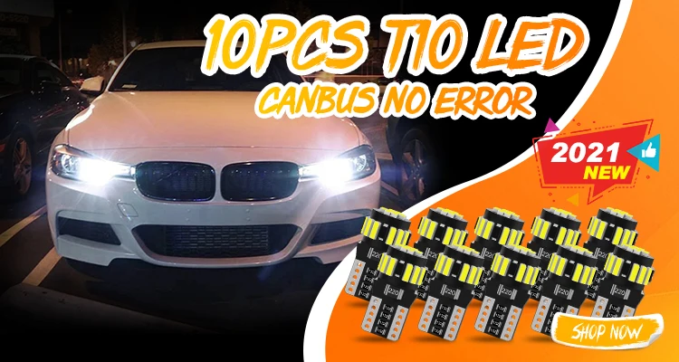 OXILAM 2Pcs Canbus T10 W5W LED 3014 24-SMD Side Position Parking Light Bulb for Volkswagen Golf Tiguan Jetta City Touran Passat